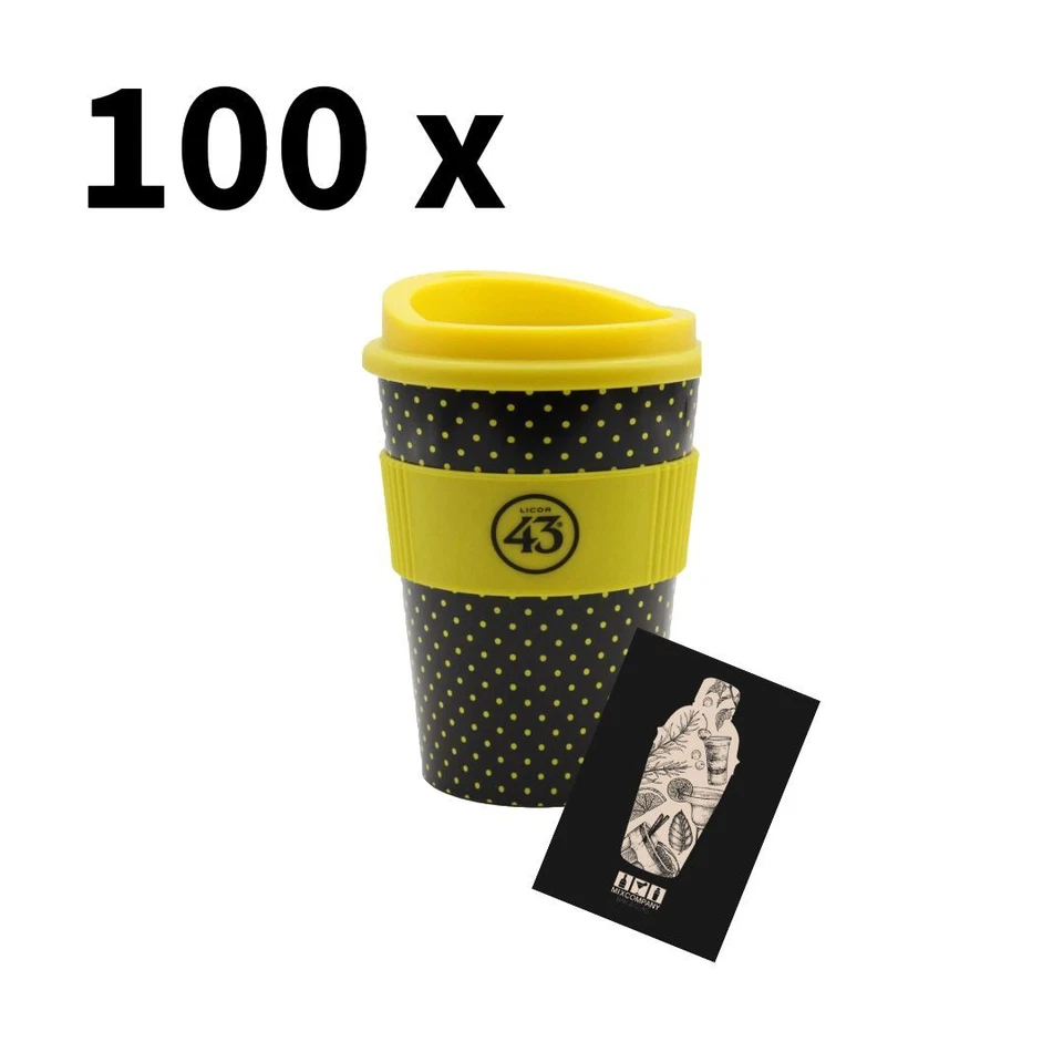 Licor 43 Kaffeebecher - 100er-Set Trinkbecher - XXL Angebot Coffee to go mit De - Bild 1 von 1