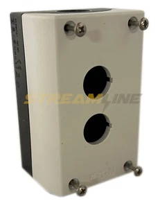 Eaton M22-I2-PG Pushbutton Surface Mount Enclosure, 22.5mm, 2 Element, NEMA 4X - Picture 1 of 5