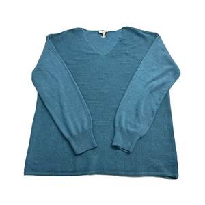 Ella Moss Ribbed Medium M Blue Sweater Womens Gorgeous Medium NWOT NEW No tags - Picture 1 of 13