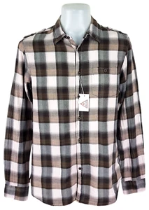 GUESS Mens Beige & Grey LUXURY L/S EVENING SHIRT Slim Fit - L (M) - 44" -RRP £75 - Picture 1 of 13