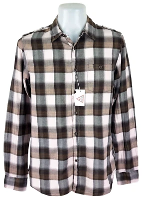 GUESS Mens Beige & Grey LUXURY L/S EVENING SHIRT Slim Fit - L (M) - 44" -RRP £75 - Image 1 of 4