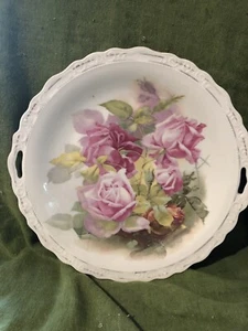 Plato de rosas Orla Ceramics Alemania vintage - Imagen 1 de 7