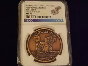 2019 APPOLLO 50 Th Anniversary NGC MS 70 - Picture 1 of 2