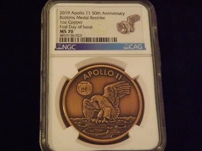 2019        APPOLLO   50 Th Anniversary         NGC  MS 70 - Image 1 of 2