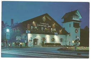 Frankenmuth Bavarian Inn Michigan MI Nachtansicht Postkarte Hotel Motel - Bild 1 von 1