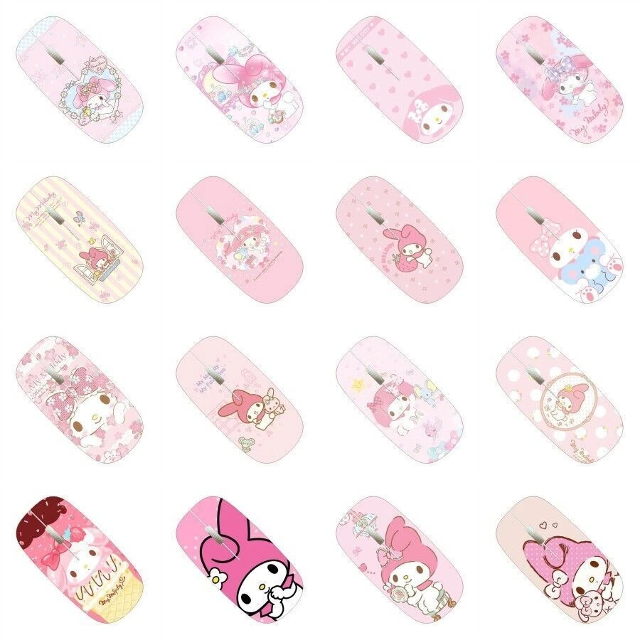 Cute My Melody USB Pink Wireless Mouse Cartoon Laptop Gaming Remote Mice Gift - Image 1 of 4