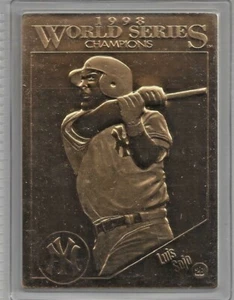 Luis Sojo 1998 Danbury Mint New York Yankees Sealed 22 kt Gold Card # 16 - Picture 1 of 1