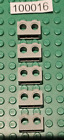 5x LEGO PART 32000 Technic Brick 1 x 2 [2 Holes] - Light Bluish Grey