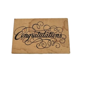 PSX Rubber Stamp Congratulations Word Sentiment Celebration Card Crafts G-1611 - Picture 1 of 4