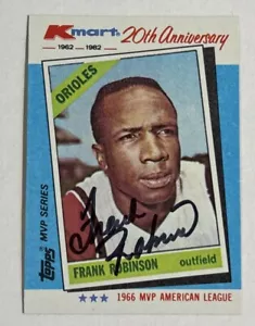 1982 Topps Frank Robinson handsignierte signierte Karte mit COA - Bild 1 von 3