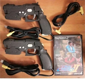 Controladores de armas PS2 GUNCON 2/2 + 1 cable + Time Crisis 2 Playstation 2 CRT TV - Imagen 1 de 9