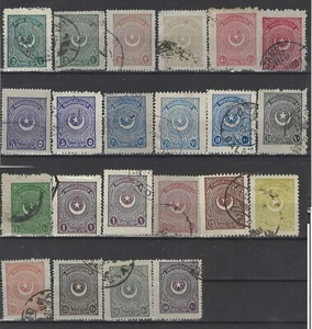Turkey 1923-1925 Crescent and Star MH MLH and used High Values! - Picture 1 of 1