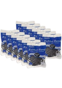 BAZIC Products Black Rubber Band Assorted Sizes 12 Packs (BAZ6120-12) - Picture 1 of 4