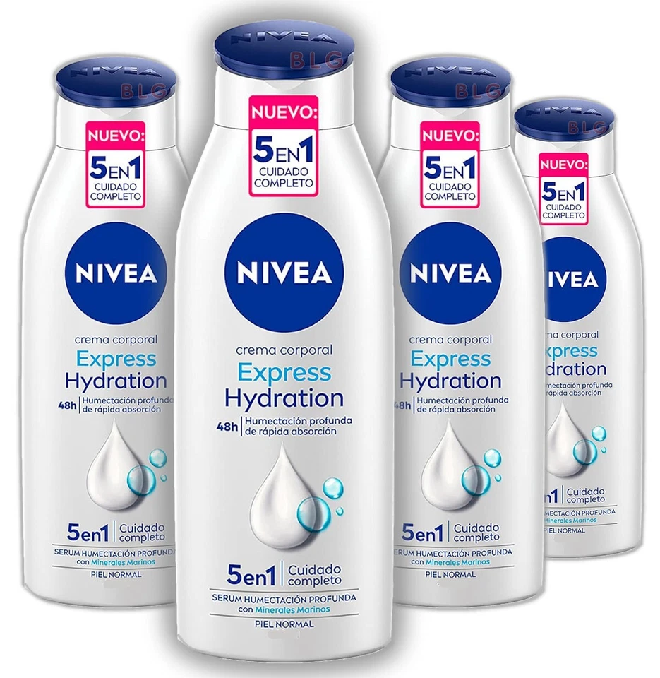 3 X NIVEA Express Hydration Body Lotion 250 Ml Fast Absorption for Normal Skin