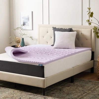 Lucid Lavender Infused 2 Inch Memory Foam Mattress Topper - Full Size - Plush... - Image 1 of 4