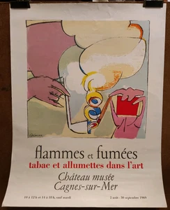 Affiche ancienne 1969 E. Delmann flammes & fumées dans l'Art /RS519 - Picture 1 of 2