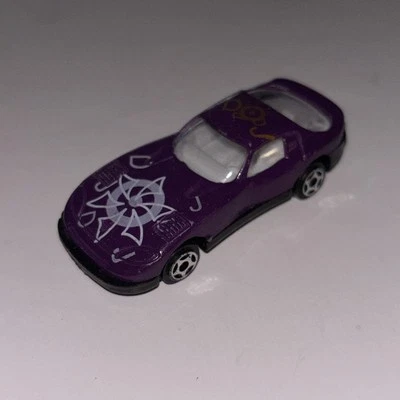 Vintage Sun Toys Coche DJ Púrpura Original Coche Antiguo Boom Caja Blanco Interior 1:64 Foto 1 de 4