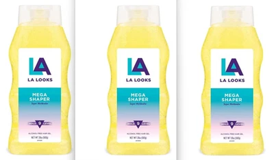 Gel para el cabello LA Looks Mega Shaper Super Moldeador Hold Level 9 20 oz (paquete de 3) Foto 1 de 4