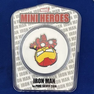 2021 Fiji Marvel Mini Heroes Iron Man 1oz Silbermünze - Bild 1 von 2