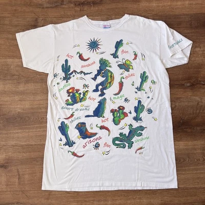 Vintage Hanes Her Way Unitalla Super Tall Scottsdale Arizona Hieroglyphic H14 - Image 1 of 4