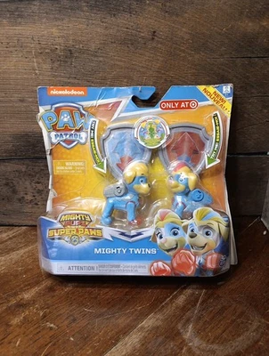 Фигурки щенков и значков Nickelodeon Paw Patrol Super Paws Mighty Twins - 2 шт. - Изображение 1 из 4