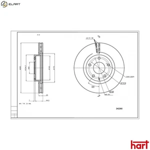2x BRAKE DISC 242 260 FOR MAZDA P5Y1/P5Y5/P5Y4/P5Z3 1.5L S5-DPTS/DPTR 1.5L 4cyl - Picture 1 of 9