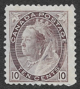 MMK Philately: Canada Scott #83 Unused Heavily Hinged 10c Queen Victoria SCV$425 - Picture 1 of 2