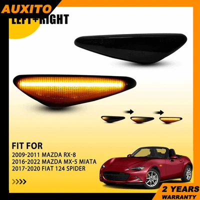 Dynamic LED Side Marker Signal Lights Sequential Fits MX-5 Miata Mazda 2016-2022 - Image 1 of 4