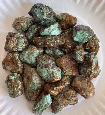 Lote de 436 gramos de pepitas áspera estabilizadas turquesa número 8 Foto 1 de 2