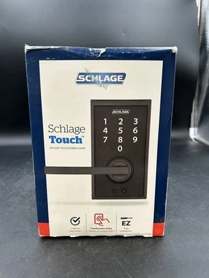SCHLAGE Touch Century Latitude Lever Matte Black FE695 V CEN 622 LAT - Image 1 of 3
