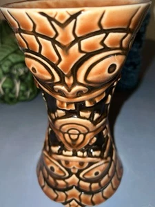 KuKu Tiki Becher von Tiki Farm Big Toe 2. Auflage braune Glasur 21 Unzen Neu im Karton - Bild 1 von 4