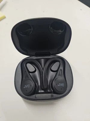 JVC Fitness Series True Wireless Bluetooth Earbuds with Earhook, Black -HA-EC25T - Image 1 of 3
