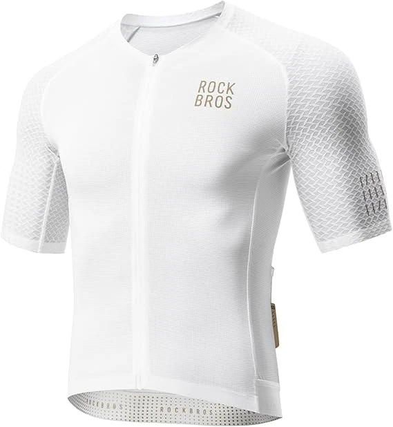 Camiseta deportiva de ciclismo de manga corta para hombre ROCKBROS camisa de bicicleta de carretera con 3 bolsillos secado rápido Foto 1 de 4