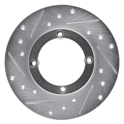 For Geo Metro 89-94 DFC Premium Drilled & Slotted Front Driver Side Brake Rotor - Image 1 of 4