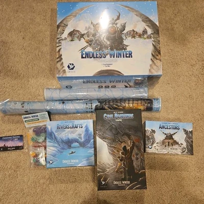 Endless Winter  board game kickstarter 1st edition  game mat expansions - Image 1 of 4
