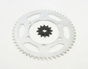 Sprocket set for Yamaha TT-R230 230 2005 - 2014 12T Front & 52T Rear Silver - Picture 1 of 5