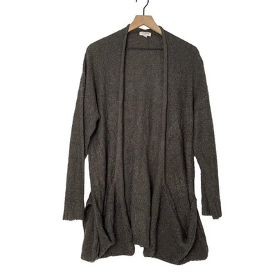 Umgee Gray Oversized Relax Fit Textured Knit Open Cardigan Women's Medium - Image 1 of 4