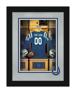 Indianapolis Colts Personalized Locker Room Print Football FRAMED 14x18 - Picture 1 of 1