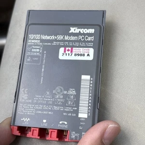 Xircom RBEM56G-100 RealPort CardBus Ethernet 10/100+ Modem 56K PCMCIA Card - Photo 1/2