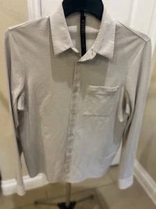 Lululemon Commission Shirt Long Sleeve Ivory Creme Large - Picture 1 of 9