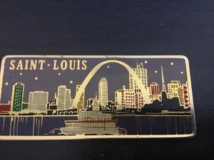 Saint Louis Vintage Metal Flat Refrigerator Magnet 2 1/2 x 1” - Picture 1 of 2