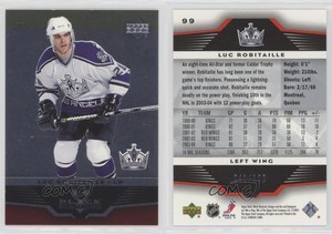 2005-06 Upper Deck Black Diamond Ruby /100 Luc Robitaille #99 HOF