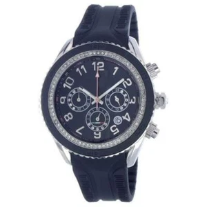 T10 MARACUJA WATCH IN SILICON , 3 SPHERES AND STRASS , T10-C010N BLACK - Foto 1 di 1