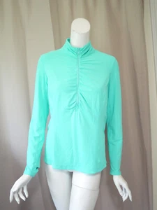 NUEVO SIN ETIQUETAS Nuevo IBKUL Mujer Golf Verde 1/2 Cremallera Camisa Prenda para el torso Talla M - Imagen 1 de 7