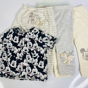Baby Disney size 6-9m 4 piece Lot Pants Mickey Pluto - Picture 1 of 1
