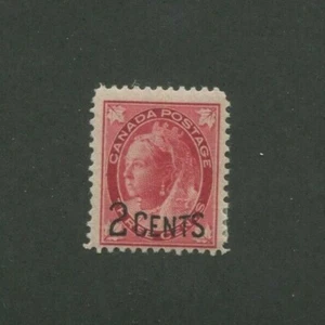 1899 Canada Surcharged Postage Stamp #87 Mint Lightly Hinged F/VF Original Gum - Picture 1 of 1