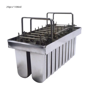 20pcs 108ml Stainless Steel Ice Popsicle Mold Ice Lolly Making Mould - Picture 1 of 8