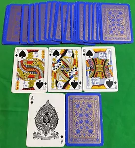 Old c1900 Antique Goodall Wide Bezique Playing Cards - ARTIST FLOWERS Design J - Picture 1 of 4
