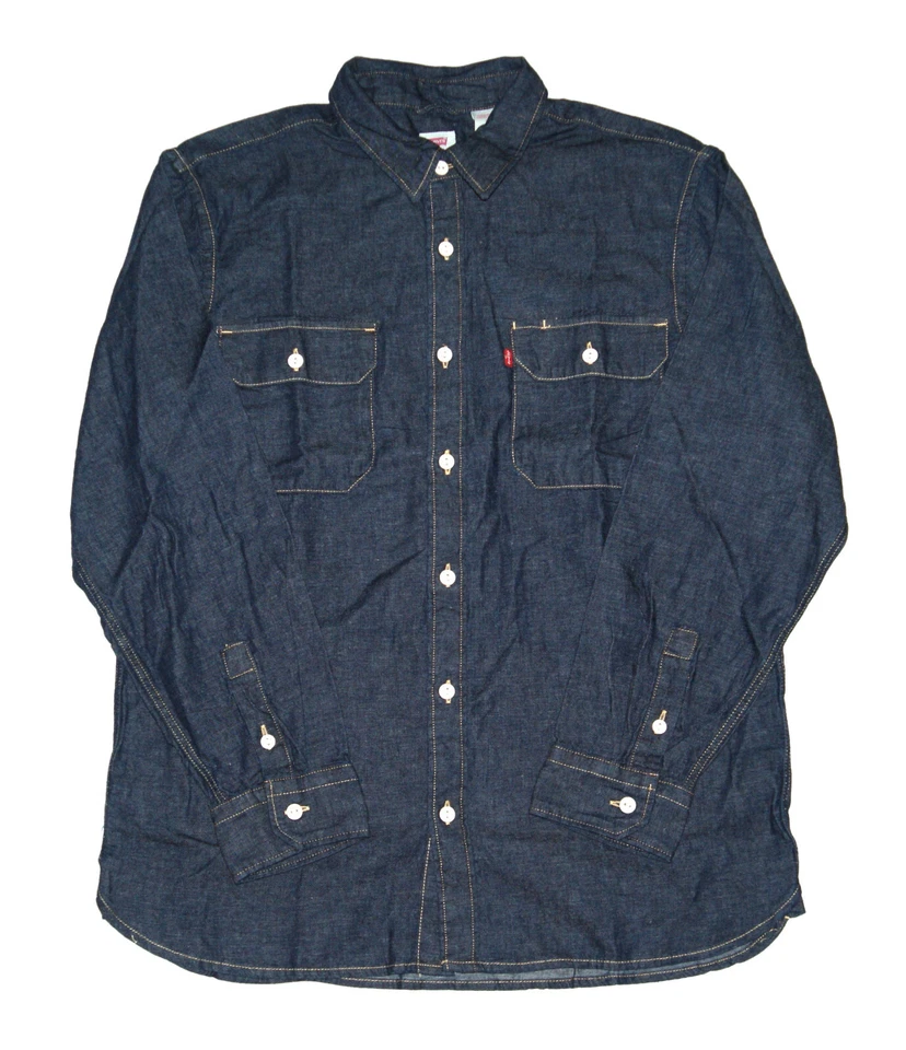 Levis Blue Trucker Denim Shirt Sz M 195730135