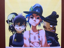 GORILLAZ GLOSSY STICKERS.2D-MURDOC-RUSSEL-NOODLE RARE MINT NEW 4" X 4 1/2"   